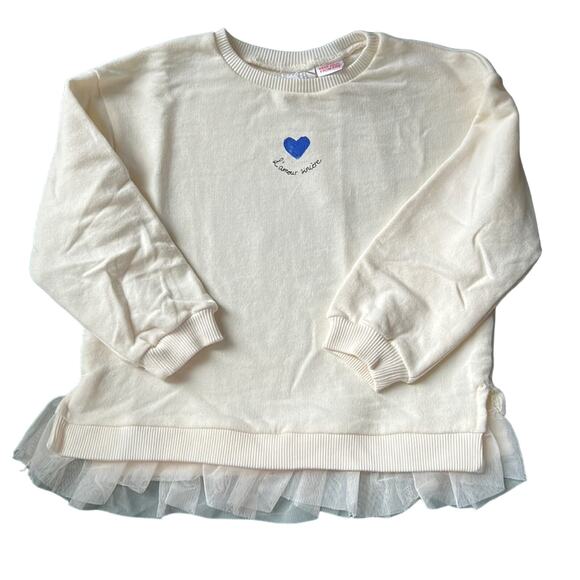 Zara | Ruffle Trim Sweatshirt - Picture 1 of 4